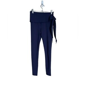 Carbon 38 Side Tie Blue Leggings XS